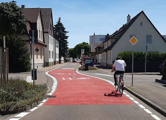 Fahrradstraße in der Wilhelmstraße Eislingen