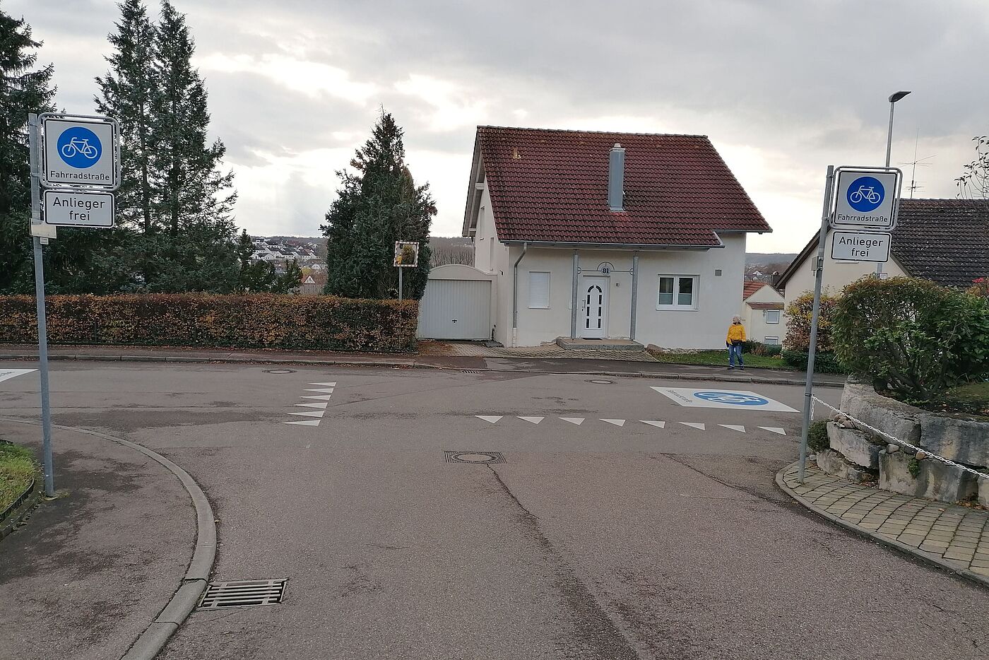 Fahrradstraße Karl-Kübler-Straße (Einmündung Georg-Böhringer-Weg)