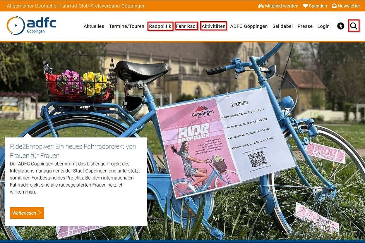 Menüleiste auf Laptop Menüleiste auf Laptop