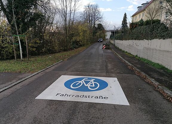 Fahrradstraße Karl-Kübler-Straße (Beginn bei Rappenstr.)
