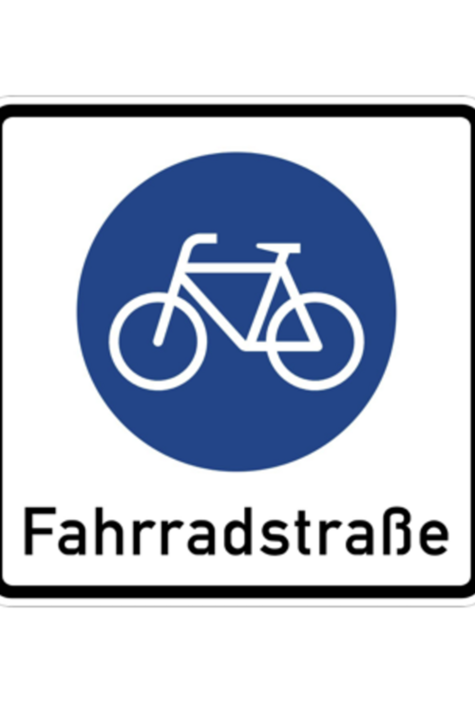 Verkehrszeichen Fahrradstraße Verkehrszeichen Fahrradstraße