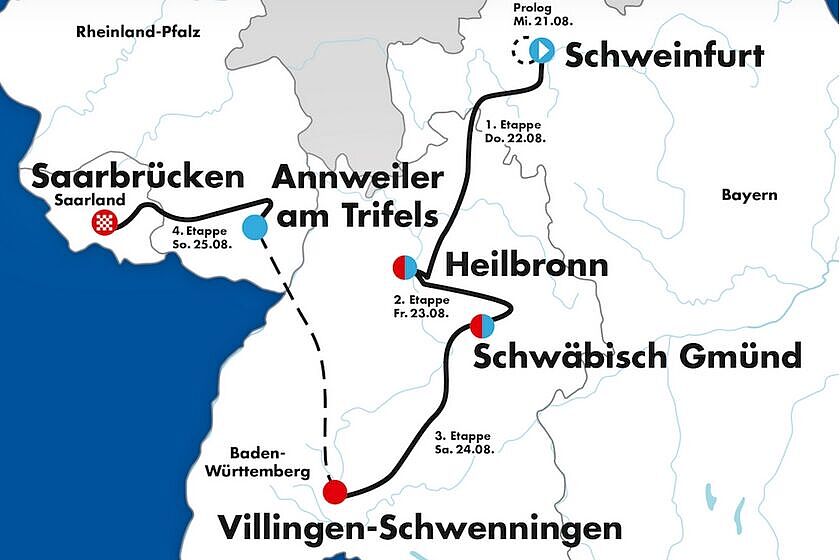 Alle Etappen der Lidl Deutschland Tour 2024 