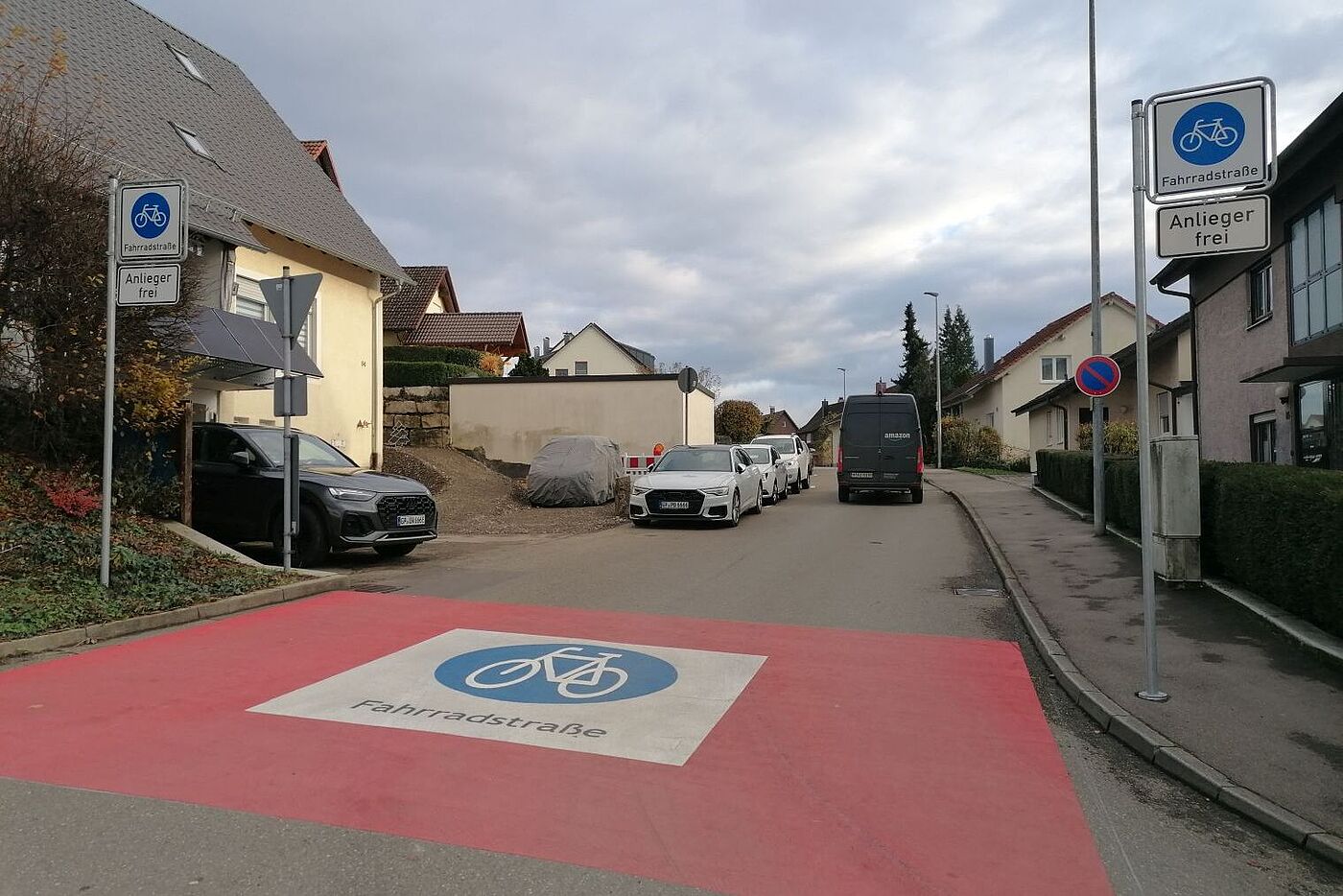 Fahrradstraße Karl-Kübler-Straße (Beginn Stauferhalde)